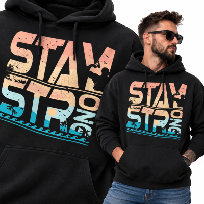 BLUZA Z KAPTUREM NA SIŁOWNIĘ  STAY STRONG